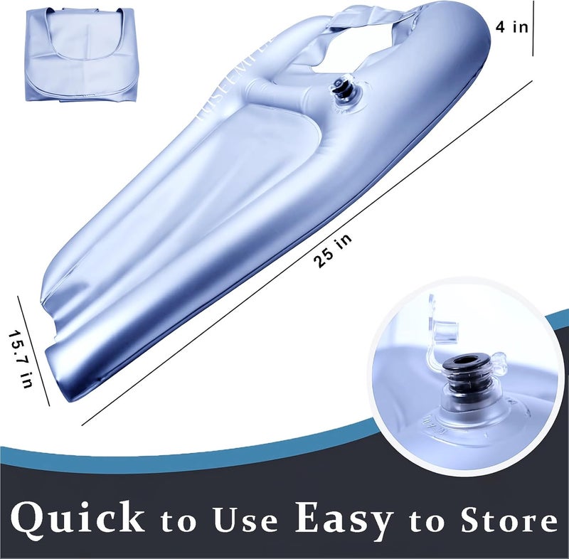 Tuseemple Portable Shampoo Bowl for Home, Portable Hair Washing Station for Sink, Hair Washing Tray for Sink at Home (Silver) - Image 4
